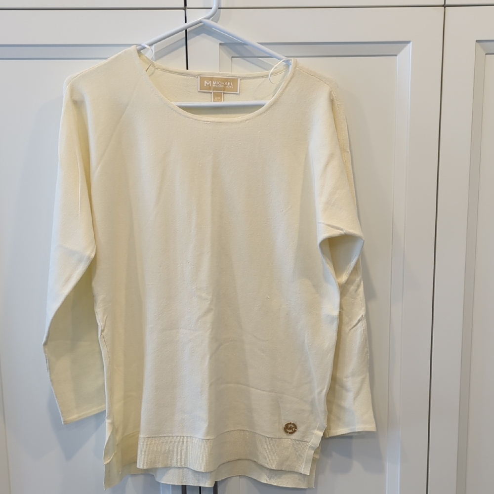 Michael Kors Ivory Long Sleeve Top